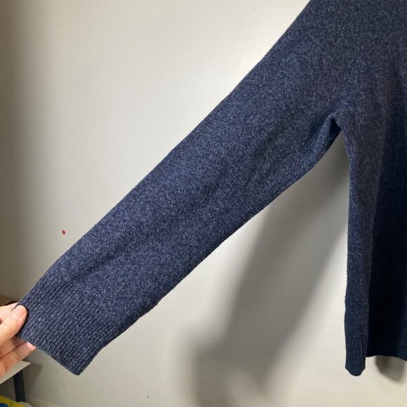 Mens J Crew Lambswool Shawl Collar Pullover Sweater Navy Marled XL Lambswool - Picture 5 of 9